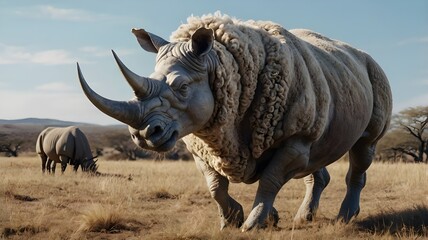 Obraz premium a hybrid animal between a rhinoceros and a sheep