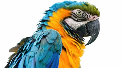 Fototapeta premium Parrot isolated against white backdrop