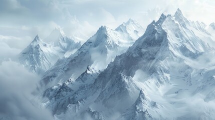 Obraz premium Snow Covered Mountains