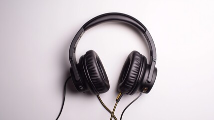 Exceptional headphones showcased on a pristine white backdrop, capturing their sleek design and...