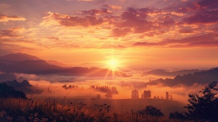 Obraz premium Natural dawn composition for computer desktop wallpaper