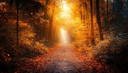 Fototapeta premium A Journey Through Autumn’s Beauty