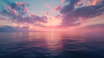 Scenic morning sky above the ocean