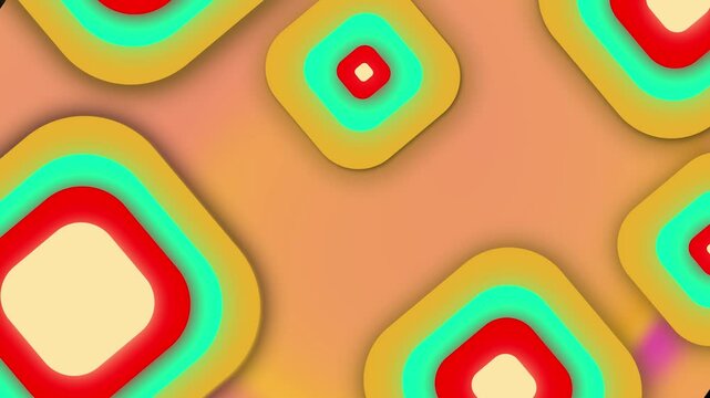 Colorful Retro Striped Abstract shapes moving  Background | Vibrant Motion Graphic Design loop motion videos 4k 
