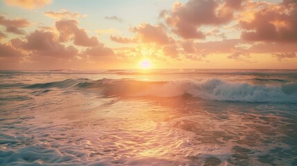 Morning next to the ocean