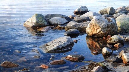 Fototapeta premium Rocks by the shore