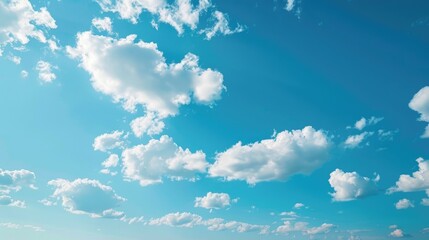 Scenic view of clear sky with small clouds wide perspective