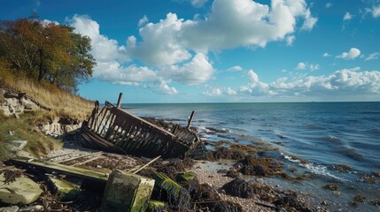 Remains of a fisherman s shelter