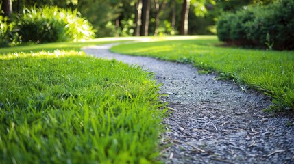 Fototapeta premium Image of grass bordering a pathway