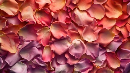 Rose Petals Background in Unique Colors
