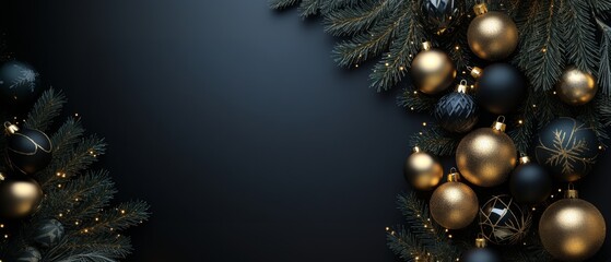 Minimalist Christmas Scene with Dark Accents