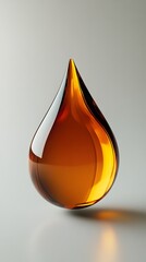 Fototapeta premium a yellow oil drop on a white background
