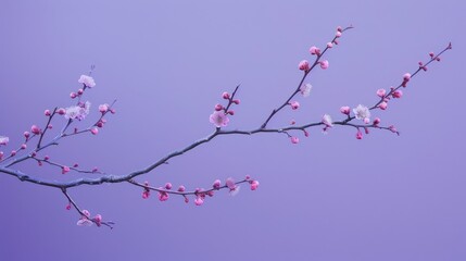Purple branch in the sky
