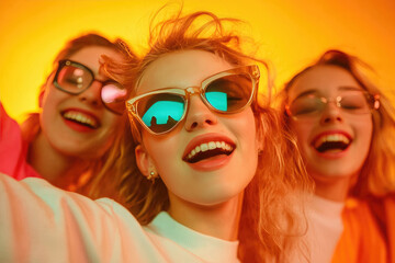 Prom night celebration, joyful young students dancing and enjoying their time together in a vibrant nightclub atmosphere