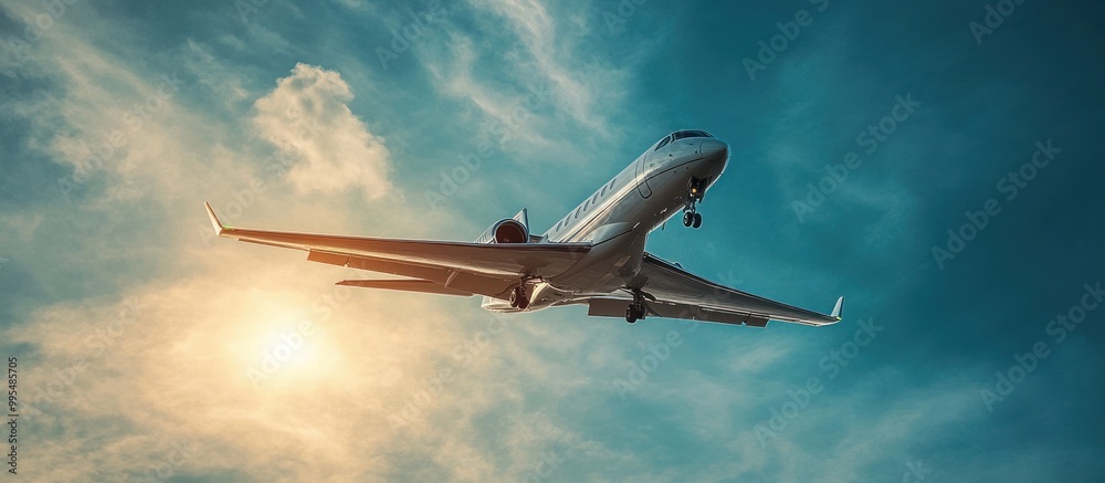 Canvas Prints Private Jet in Flight