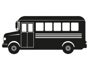 School bus vector silhouette