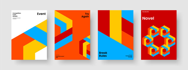 Fototapeta premium Geometric Brochure Layout. Abstract Background Template. Modern Report Design. Poster. Flyer. Banner. Book Cover. Business Presentation. Pamphlet. Advertising. Magazine. Leaflet. Newsletter