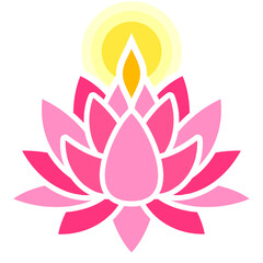 lotus water lily with candle light loy krathong festival