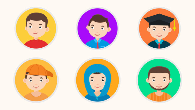 Young Cartoon Avatar Icons