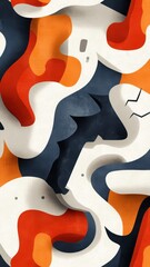 Obraz premium Vintage-inspired pattern with classic horror movie monsters.