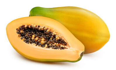 Papaya isolated on white background