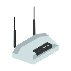 Wifi Router Vector Isomteric