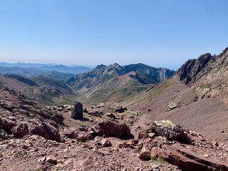 Vue sur la vallée du Golo depuis la Paglia Orba en Corse