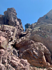 Paroi rocheuse sur la Paglia Orba en Corse
