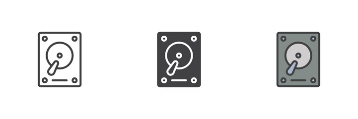HDD different style icon set
