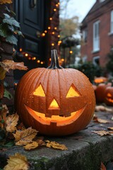 Obraz premium Sinister Halloween-themed haunted mazes with spooky paths and ghostly surprises challenge the brave