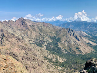 Vue du sommet de la Paglia Orba en Corse