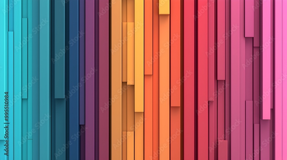 Poster Mesmerizing 3D featuring a vivid rainbow gradient with a soft smooth texture and seamless transitions creating a visually striking and captivating abstract design