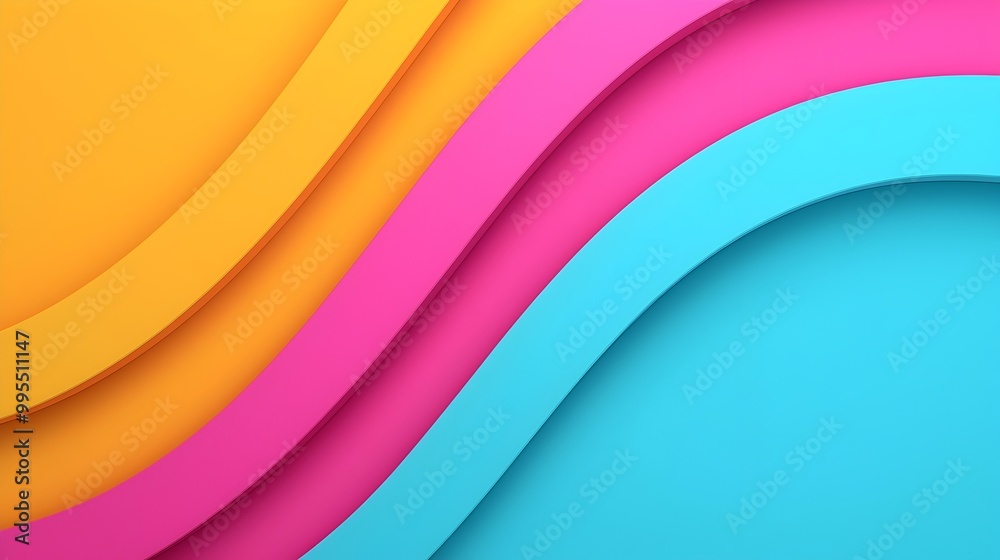 Aufkleber Mesmerizing Chromatic Gradient Blended Abstract 3D Digital with Vibrant and Captivating Color Palette Ideal for Backgrounds Wallpapers and Creative Designs