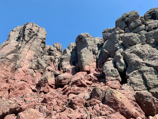 Chemin menant au sommet de la Paglia Orba en Corse