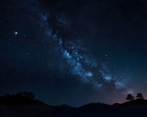 Starry Milky Way Galaxy Background
