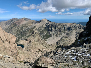 Vue depuis le sommet du Monte Rotondo en Corse