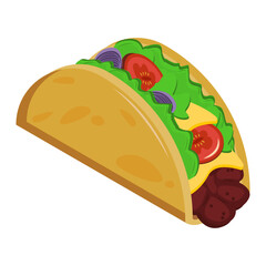 Vector Illustration of Tacos Isometric