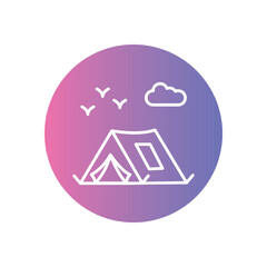Tent vector icon stoct illustration