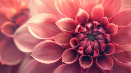 A close-up of a stunning pink dahlia with layers of intricate petals.
