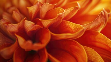 A close-up of a vibrant orange marigold with intricate petal details.