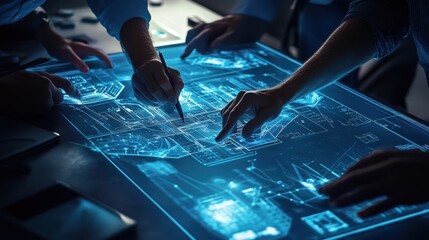 The Team Collaborating on Design