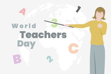 World teachers day poster illustration