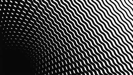 Black and white wave lines abstract background for backdrop or presentation