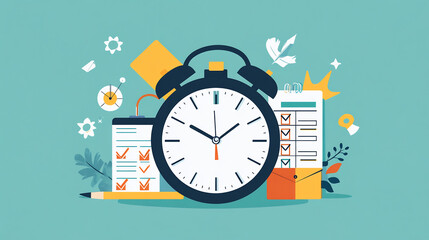 Simple 2D Illustration for Time Management