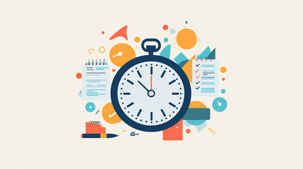 Simple 2D Illustration for Time Management