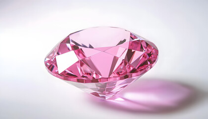 Fototapeta premium pink diamond white background