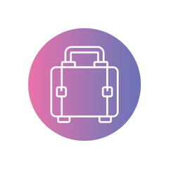 Suitcase vector icon stoct illustration