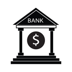 Bank icon. Financial Institution and bank icon concept. Suitable for website design, logo, app, template, and ui.