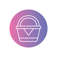 Picnic Basket vector icon stoct illustration