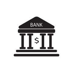 Bank icon line design. Finance, Investment bank, Financial, Central bank, Institution, Money vector illustration. Bank editable stroke icon.